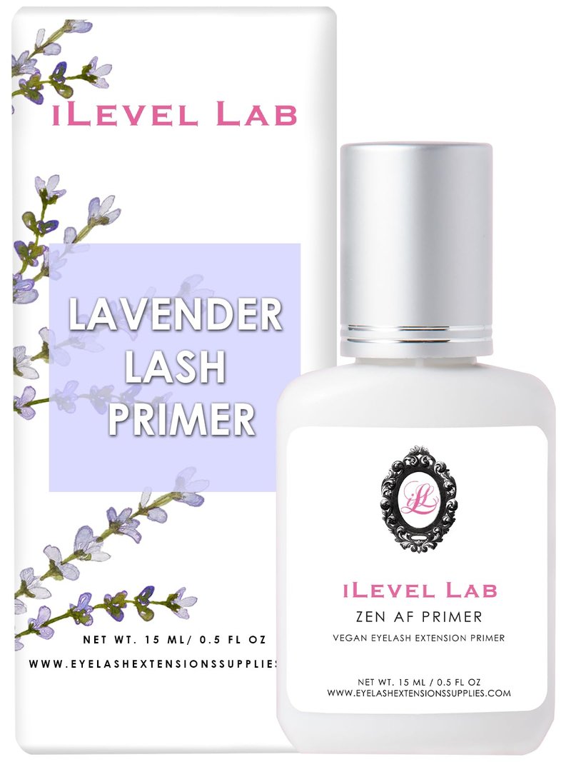 Primer for Lash Extensions by iLevel Lab 15ml - Increase Adhesive Retention | Super Primer/Cleanser | Eyelash Extension Primer | Protein Oil Remover | Professional Lash Supplies (Lavender Sented)