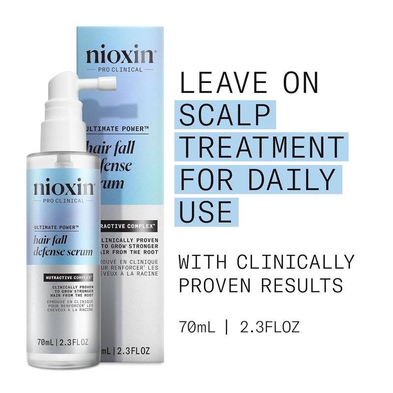Nioxin Hair Fall Defense, Intensive Daily Leave-In Treatment with Caffeine + Night Density Rescue Serum, Overnight Thickening, Night and Day Treatment | Bundle