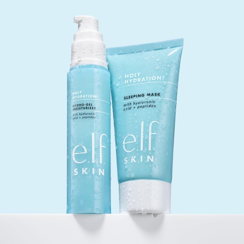 e.l.f. SKIN Holy Hydration! Sleeping Mask, Moisturizing & Plumping Dual-Use Sleep Or Rinse-Off Face Mask, Soothes Skin With A Creamy Formula