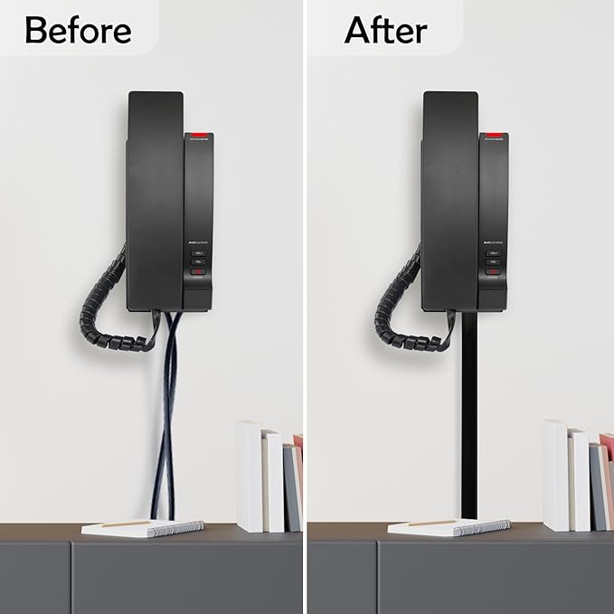 TV Cord Hider – Flexible Wall Cord Cover Slim Design Silicone Cable Raceway - Self Adhesive, Cut to Size Design for Hiding Wires on Wall - Clean Home Setup Cable Concealment (Black, 10 Feet)