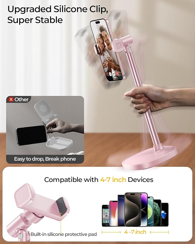 2026 Upgraded 360°Rotation Nano Gel Suction Phone Holder, Foldable Metal Vacuum Magnetic Phone Holder [119+LBS Max Suction] Tesla Model Y/3 MagSafe car Phone Mount for iPhone 17 16 Pro Max S26 Ultra
