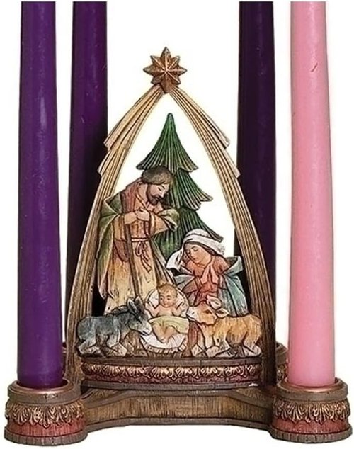 Joseph's Studio Nativity Advent Candle Holder - 6.25-Inch Tall | Perfect for Holiday Decor