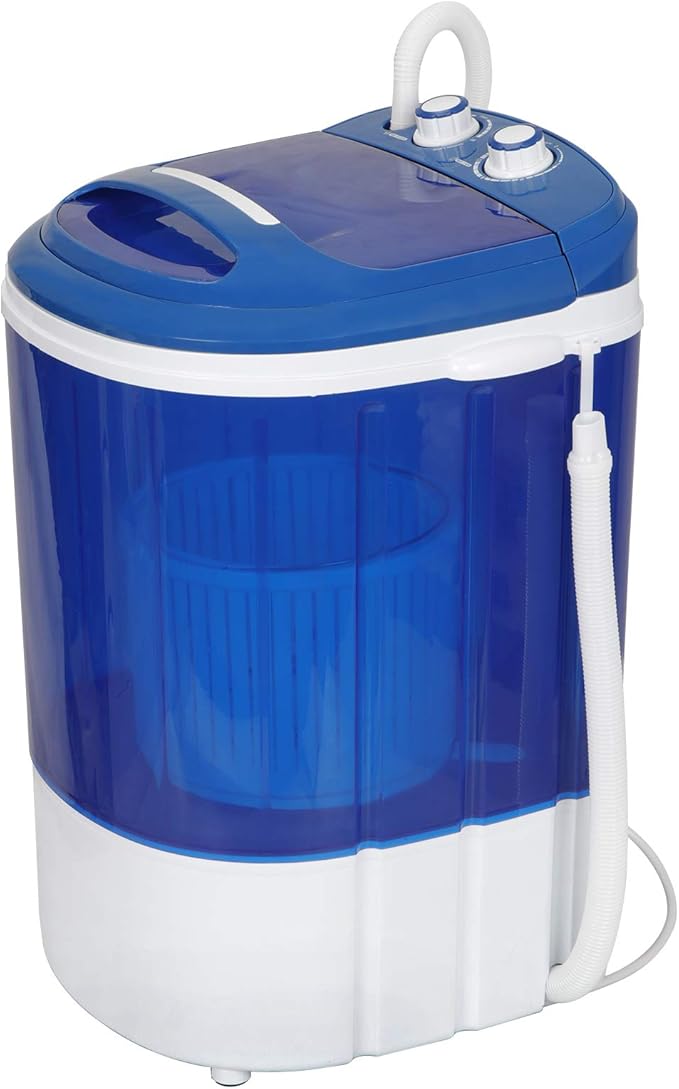 Nouva Mini Washing Machine, 5.7lbs Portable Washer for Compact Laundry Semi-Automatic Camping Washer & Spinner