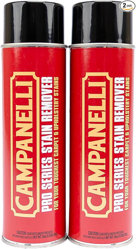 Campanelli Pro Series Stain Remover Point & Spray Carpet & Upholstery Cleaner for Pet Stains & Odors, Food Stains, Wine, Coffee, Dirt and More! â 2 Pack (18oz Each)
