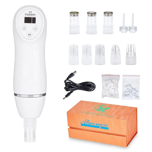 AIMENGXI Diamond Microdermabrasion Machine Professional Blackhead Remover Vacuum Upgraded Facial Pore Cleaner Electric USB with 8 Probes Blackhead Remover Skincare Tool