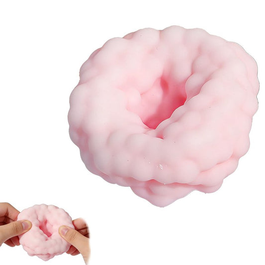 Crunchy Squishy Sand Stress Ball, Ice Skin Fidget Moldable Slow Rising Sensory Squeeze Balls, Stress Relief for Office Desk, Relaxing Fidget Gift (Pink)