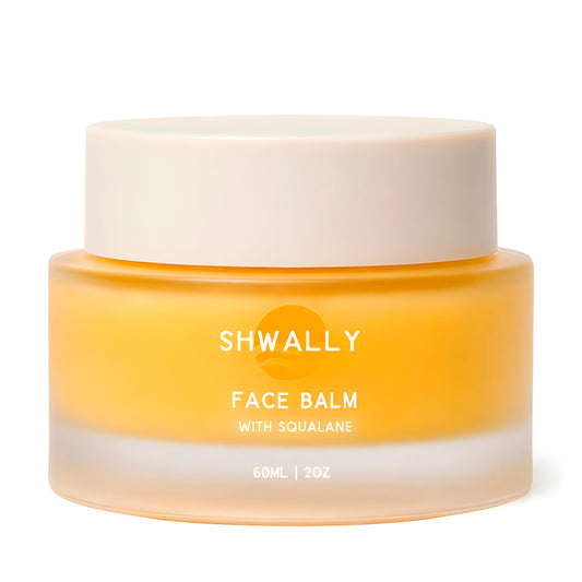 Shwally Tallow & Squalane Non-Comedogenic Face Balm - Tallow Moisturizer - 100% Grass-Fed Tallow, Squalane & Calendula Flowers - Creates Soft, Smooth Skin - 2 Oz (Organic Vanilla + Frankincense)