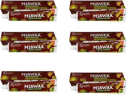 Organic Miswak Moringa Toothpaste - 10-in-1 Herbal Formula | Fluoride-Free, 7.05 oz, Clove & Myrrh