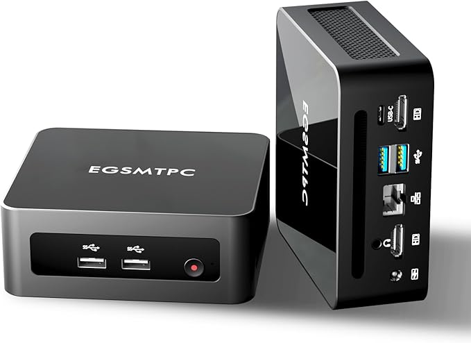 EGSMTPC Mini Desktop Computer, Intel Core i5-12450H (Up to 4.40GHz), 16GB DDR4 RAM, 1TB M.2 SSD, Mini PC Supports Triple 4K Display, USB 3.2, Wi-Fi 6, BT 5.2, RJ45 2.5G, Win 11 pro