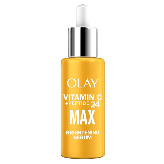 Olay Vitamin C Max Brightening Face Serum, Vitamin C Face Serum with Peptides, Brightening Face Serum for Radiance, Even Tone, Antioxidant Facial Serum for Glowing Skin, 1.3 Fl Oz