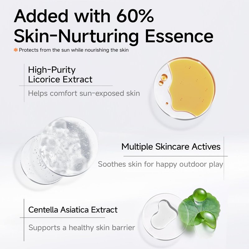 Hi!papa Kids Mineral Sunscreen SPF50, Face & Sensitive Skin, Non-Nano Zinc Oxide Baby Sunblock with Centella, No White Cast, Water Resistant, Fragrance Free, Reef Safe, 1.94oz