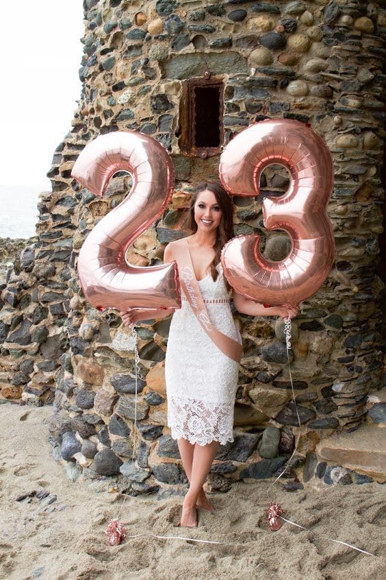 Pearl Pink Huge Number 30 Balloons - 40 Inch Birthday Celebration Decor for 30th Anniversaries