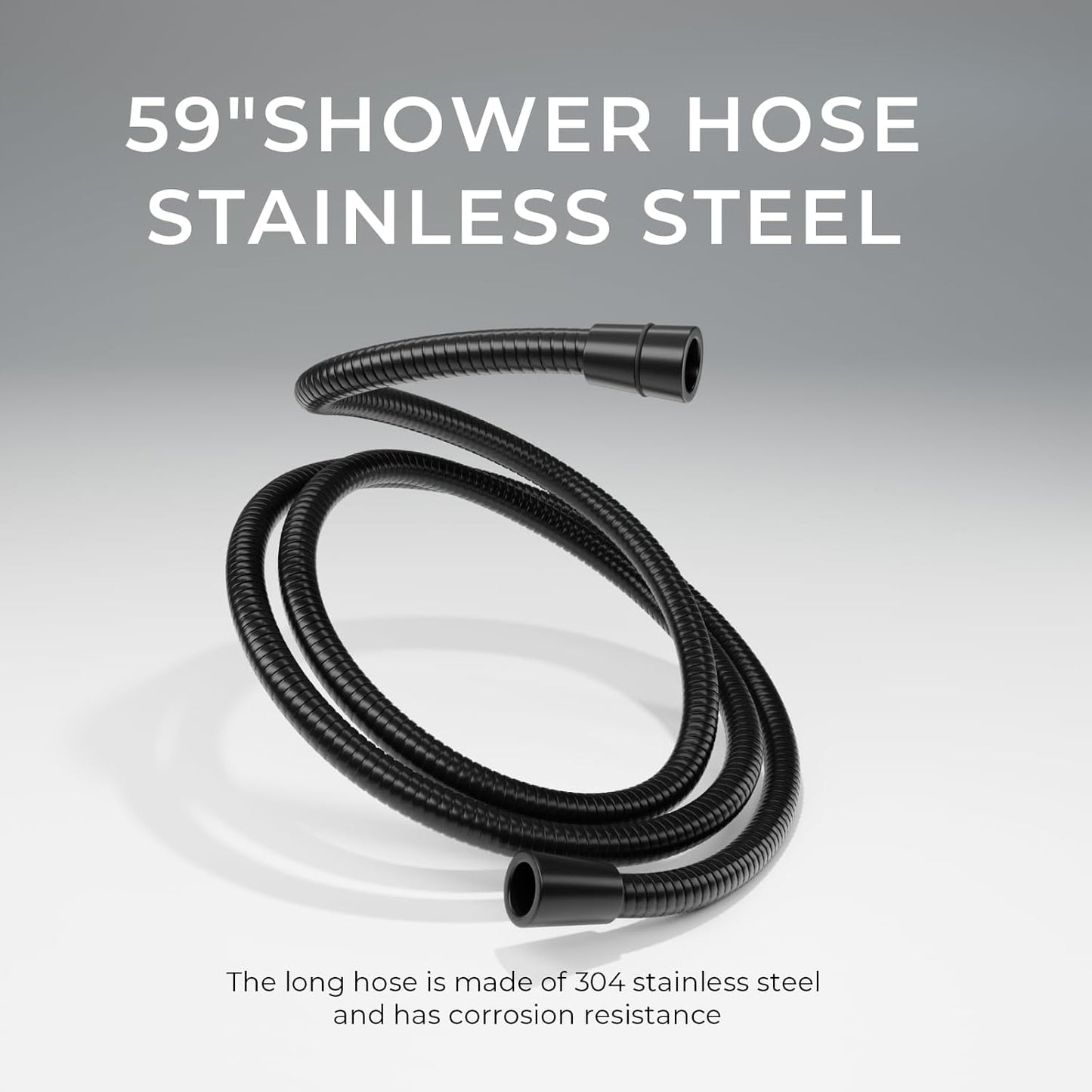 Skiennix Wide Rain Shower Head - 5 Modes Handheld Showerhead Combo | High Pressure, Adjustable, Anti-Clog Nozzles (Black)