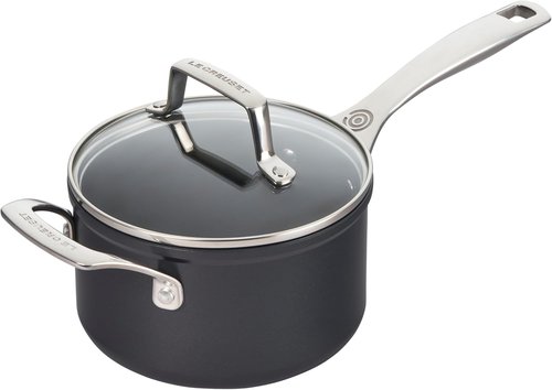 Le Creuset Non-Stick Ceramic Saucepan - 2 Qt with Glass Lid for Effortless Cooking
