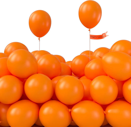 PartyWoo Orange Balloons - 50 Pcs Mini 5-Inch Latex Balloons for Fall Celebrations & Events
