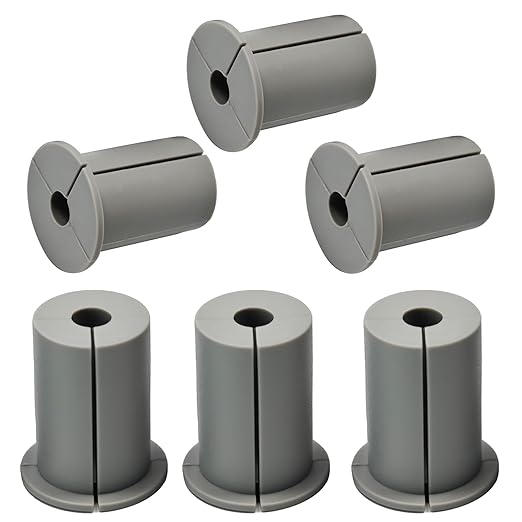 EASYEAH 6pc Starlink Cable Grommet 1" Silicone Waterproof Wall Hole Pass Through Split Cable Bushings for TV Wire Ethernet Cord, Starlink Cable Routing Kit Accessories, 52.5mm/2.07" Ht, Grey