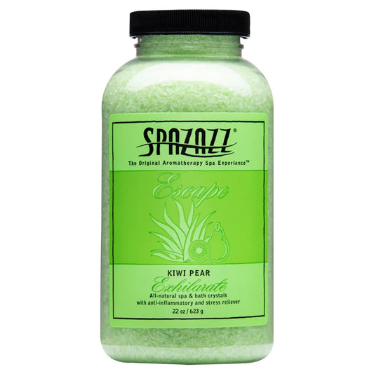Spazzaz Hot Tub & Spa Bath Salt Aromatherapy Crystals. 22 oz Kiwi Pear Crystals and Bath Salts - Oil-Free & Safe for All Spas