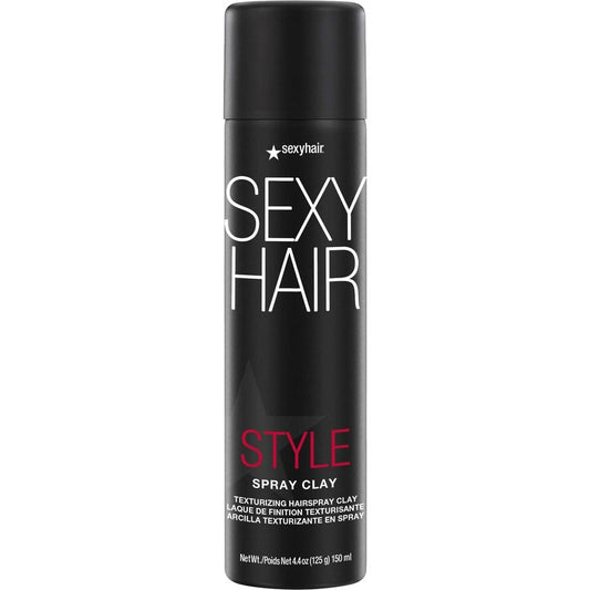 Texturizing Hairspray Clay - SexyHair Style Spray for All Hair Types | Matte Finish, 4.4 Oz
