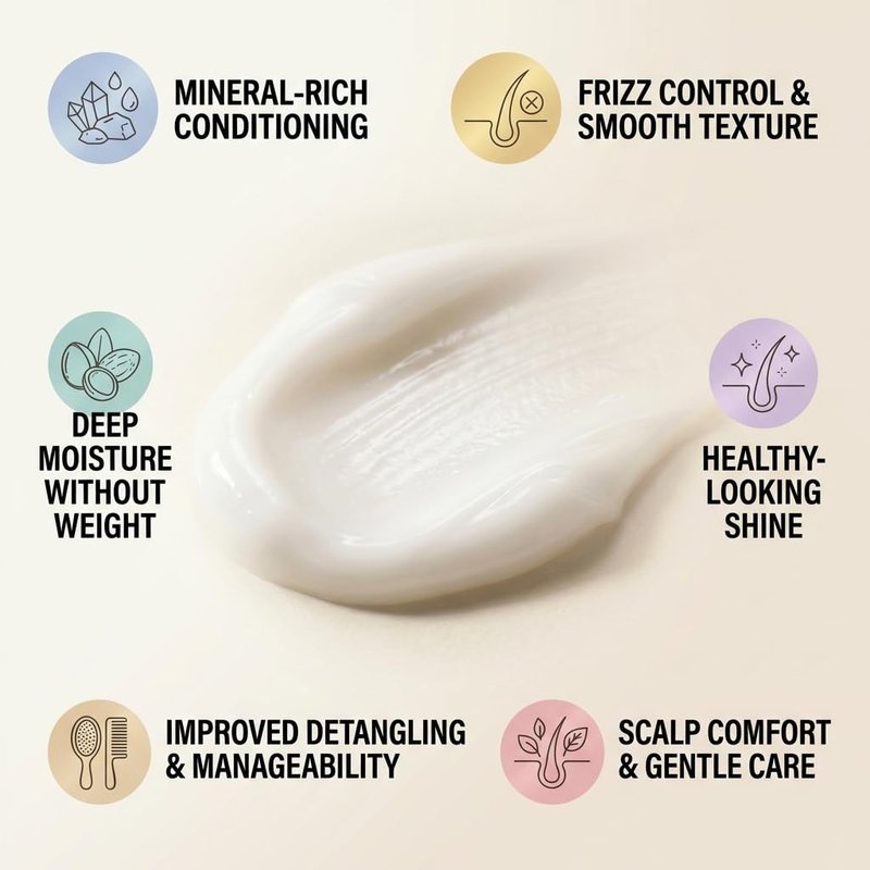 SEACRET Dead Sea Mud Conditioner - Moisturizing Hair Conditioner for Dry Damaged Hair with Argan Oil & Niacinamide, Sulfate Free, Paraben Free, Silicone Free, Shea Butter, 13.3 Fl Oz