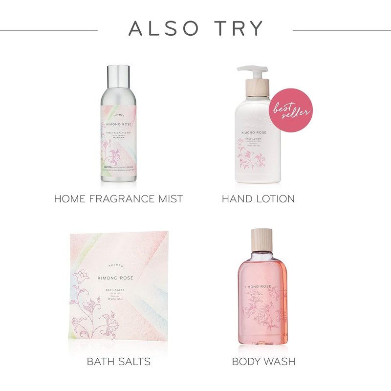Thymes Hand Cream - Kimono Rose Scent | Moisturizing 3 Fl Oz Lotion