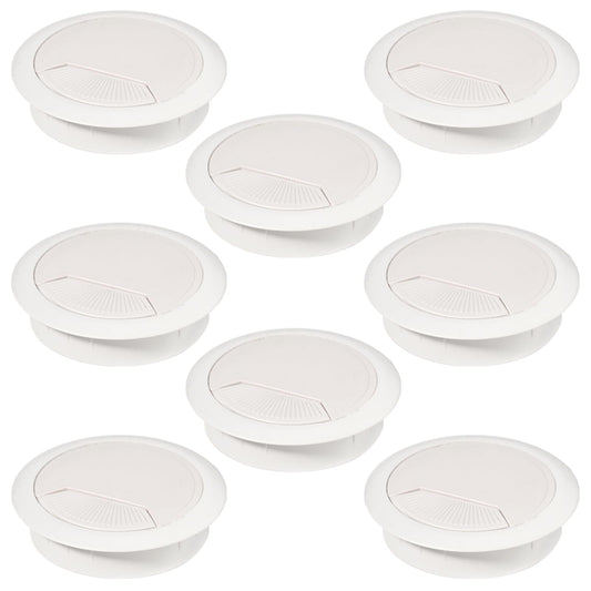 Desk Grommet 2 inch(50mm)8 Pcs, Desk Hole Grommet, Cable Grommet, Desk Hole Cover, Desk Cord Hole Cover, Desk Cable Hole Cover, Desk Wire Hole Insert, Furniture Hole Cover(White Grommet)