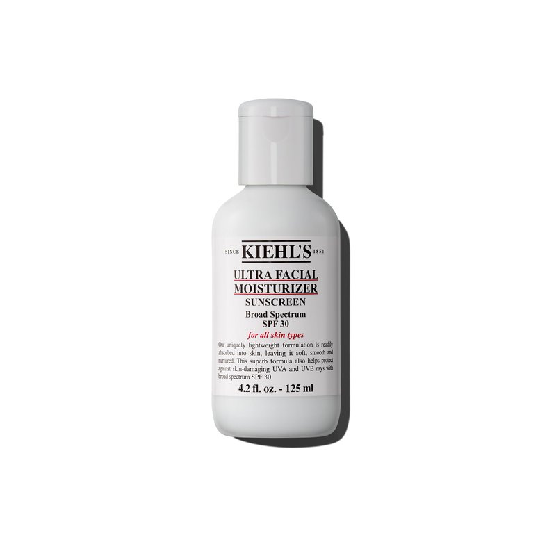 Kiehl's Ultra Facial Moisturizer with SPF 30, Hydrating Face Cream for All Skin Types, UVA & UVB Sunscreen Protection, Skin Feels Soft and Smooth, with Squalane, Paraben-free - 4.2 fl oz