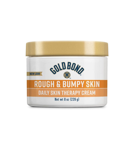 Gold Bond Rough & Bumpy Daily Skin Therapy Cream, 8 oz Cream With 7 Moisturizers & 3 Vitamins