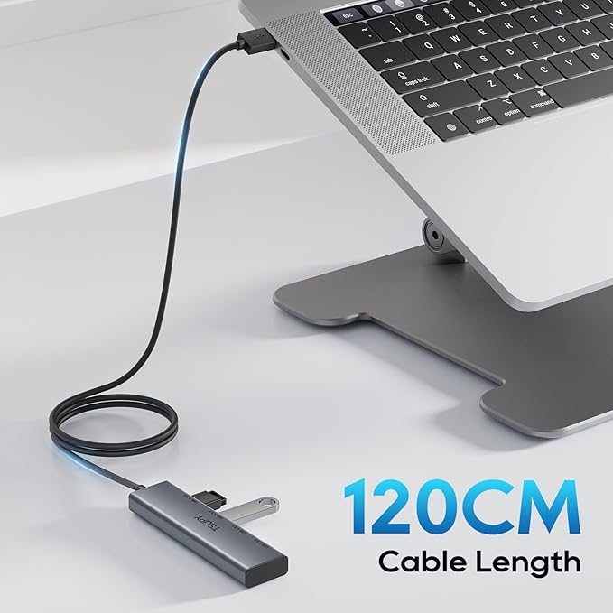 USB 3.0 Splitter HUB with 2 USB-C & 2 USB-A Port,Multi USB C USB A 3.0 Hub with 4FT Extended Cable,4 Ports USB Extender Multi USB Port Hub for Laptop, PC, Flash Drive, HDD,Printer, Mouse, Keyboard