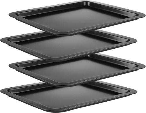 AKOLAFE Nonstick Baking Sheet Pan Set - 4 Pack 9x13 Cookie Sheets for Oven & Cooking
