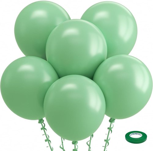Bezente Sage Green Balloons - 18 Inch Thick Olive Green Latex | 30 Pack for Birthday & Bridal Shower Decor