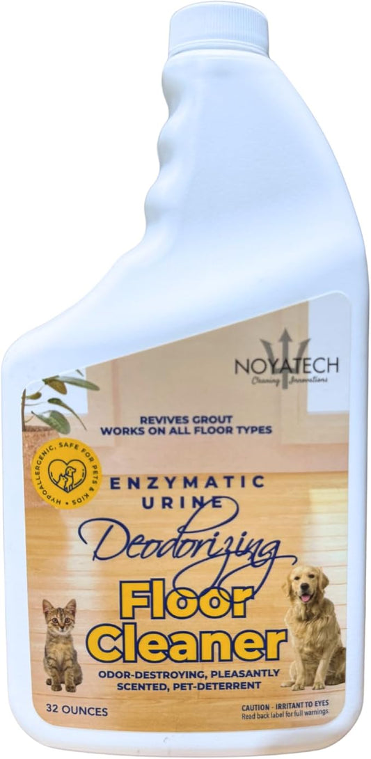 Pet Floor Cleaner â Enzyme Powered Odor Eliminator. Floor Cleaner for Mopping â Removes Urine & Stains â Deep Cleaner for Floors & Grout â Commercial-Grade Concentrate