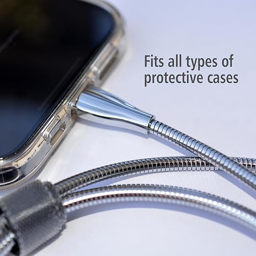 MAGNITTO Metal Braided Wire USB C to USB C Cable 6ft, 2Pack, 60W 3A, Stainless Steel, Strong Durable Wire, Tangle Free, Pets Chewing Proof, Silver