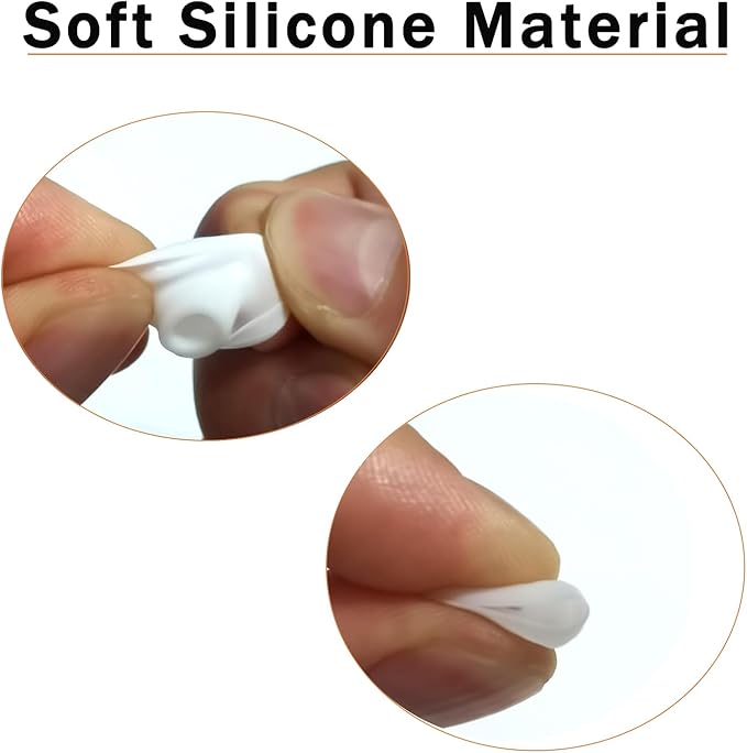 Universal Silicone Ear/Earbud Tips - Replacement Tips for 5mm-7mm Nozzle, 6 Pairs (S/M/L) Soft Comfort Noise Isolation for True Wireless Earbuds, White