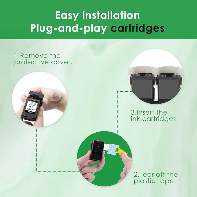 fannster 664XL Ink Cartridge Replacement for 664 664XL 664 XL Ink Cartridges Black for DeskJet Ink Advantage 1115 2135 2138 3635 3636 3638 4535 4536 4538 4675 4676 4678 Printer Ink 2 Black