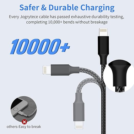 Travel Essentials,Dual Type-C 3 in 1 Multi Charging Cable, 4 FT Universal Charging Cables for All Devices, 2 USB-C/IP/Micro USB Port, Compatible with iPhone 17 16/15 Series/Phone/Tablet, Black
