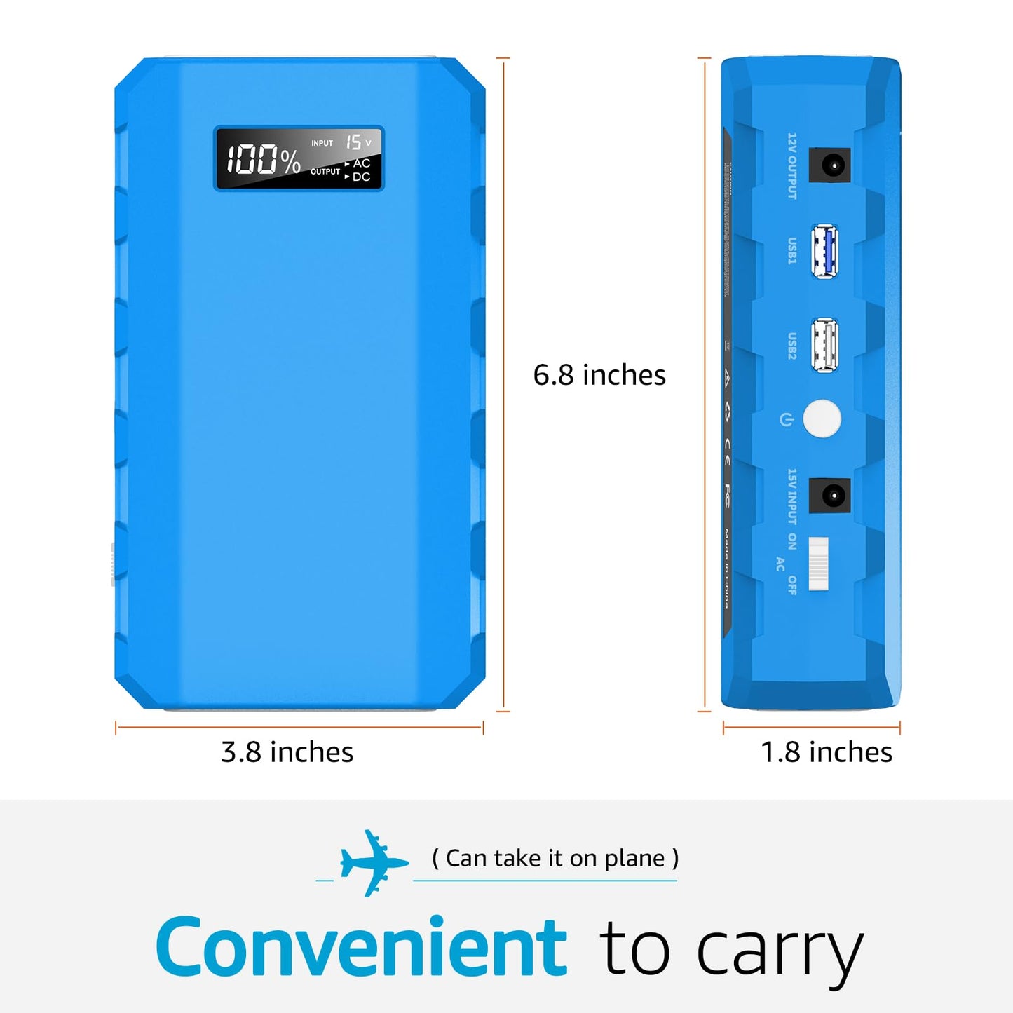 SinKeu Power Bank, 24000mAh with 110V AC Outlet Portable Laptop Battery Bank, 65Watt Portable Power Charger for iPhone 15, Outdoor Camping and Home Office Hurricane Emergency