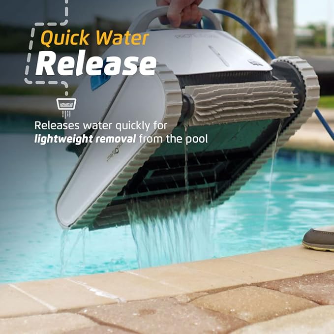 Dolphin Proteus DX4 Automatic Robotic Pool Vacuum Cleaner, Wall Climbing, Waterline Scrubber Brush, Ideal for In-Ground Pool up to 50 FT in Length