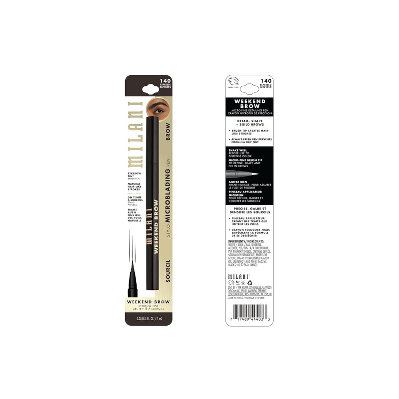 Milani Eyebrow Tint - Long-Lasting Weekend Brow Color | 140 Espresso Shade