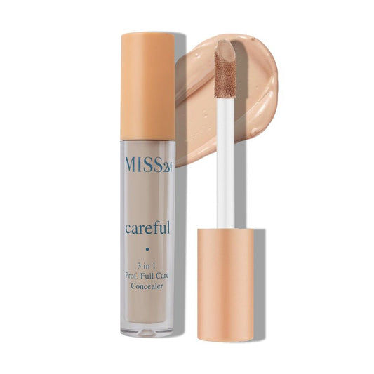 MISS2M Careful 3-in-1 Matte Concealer, Primer & Plumper with Full-Coverage Pigment for Face & Under Eye Concealer: 102 Neutral Fair, 0.2 Fl Oz