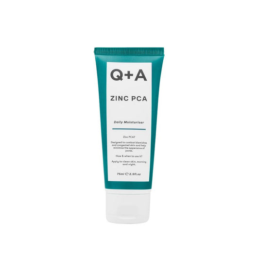 Q+A Zinc PCA Daily Moisturizer (75ml), Hydrating Moisturizer Face Cream for Oily and Blemish-Prone Skin, with Niacinamide and Ginseng, Oil Control and Pore Minimising, Fragrance Free Skincare