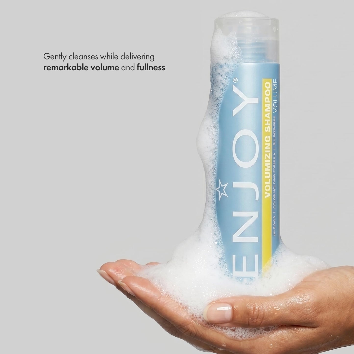 Enjoy Volumizing Shampoo, Weightless Cleanser for Fine and Limp Hair, Adds Remarkable Volume Fullness and Body, pH 5.0–6.0, 10.1 Fl Oz