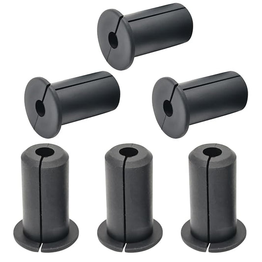 EASYEAH 6pc Starlink Cable Grommet 3/4" Silicone Waterproof Wall Hole Pass Through Split Cable Bushings for TV Wire Ethernet Cord, Starlink Cable Routing Kit Accessories,38mm/1.5"Ht, Black