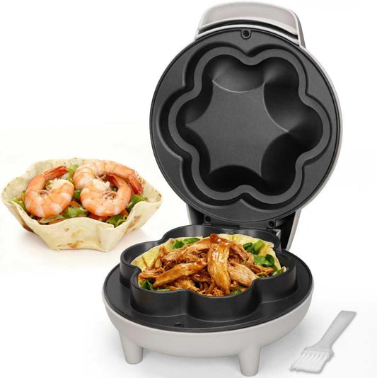 SurgarWhisk Tortilla Bowl Maker - Taco Shell Mold for Perfect Baked Taco Bowls | 7-Inch White Tostada Shells