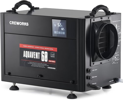 CREWORKS 130 PPD Crawl Space Dehumidifier - Commercial Basement Unit with Auto Defrost & Drain Hose