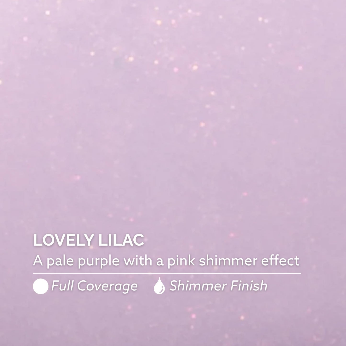 Dazzle Dry Nail Lacquer (Step 3) - Lovely Lilac - A pale purple with a pink shimmer effect. Full coverage shimmer. (0.5 fl oz)