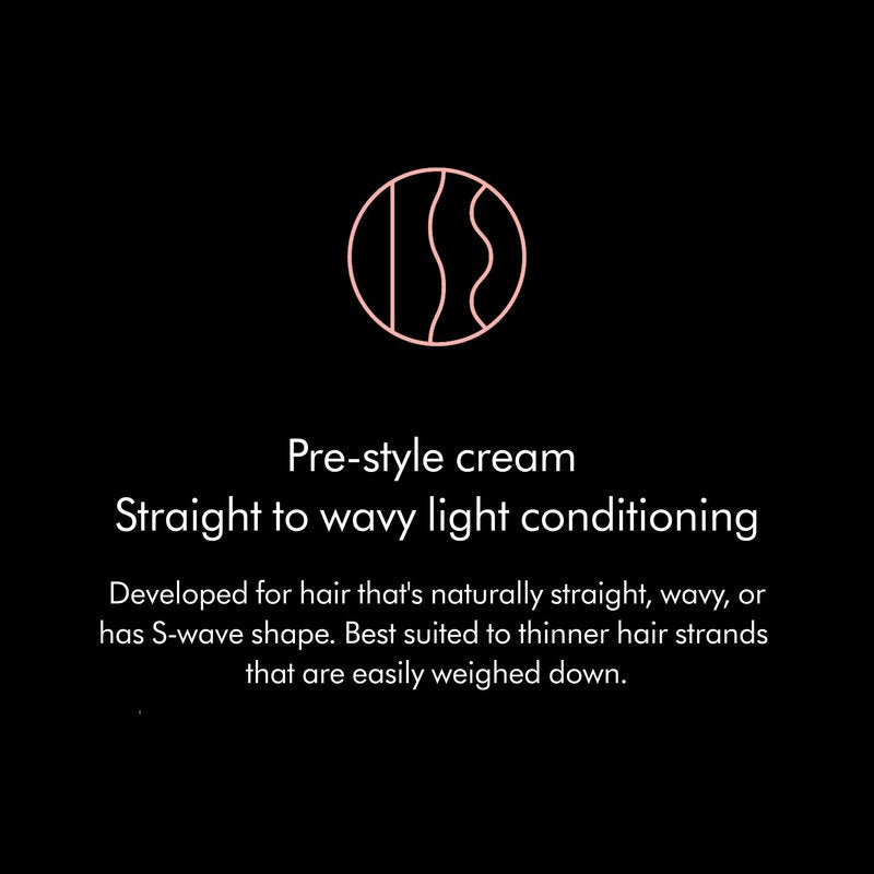 Dyson Chitosan™ Pre-style cream travel mini, Straight to wavy, Light conditioning, 30mL