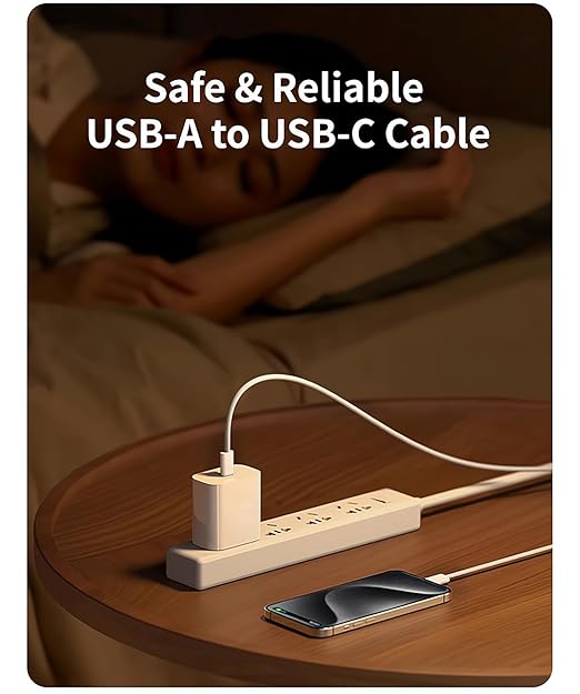 [1ft 2-Pack] Woven USB-C Cable for Apple iPhone 17 Pro Max Charger, MFi Certified Short CarPlay USB to USB C Cord Fast Charging for iPhone17/16 Plus/15 ProMax/15Pro/16e/Airpods Pro 3/iPad Air (White)