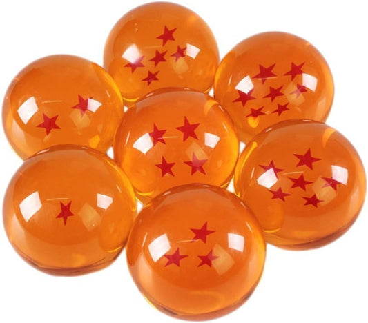 Skiennix Collectible Crystal Acrylic Glass Balls - 7 Stars Design, 76MM (3 in) Diameter, Gift Box Included