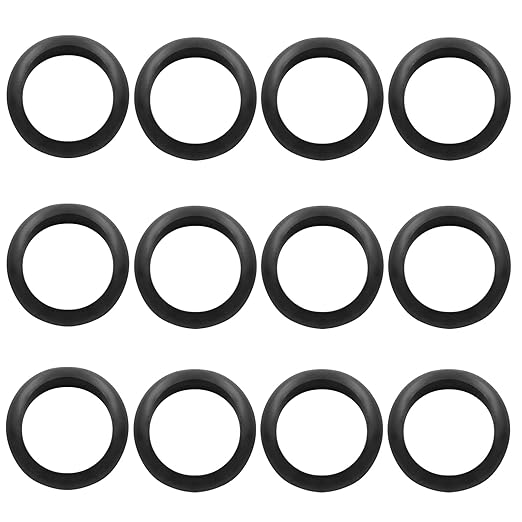 Kyuionty 12 Pcs Rubber Grommets, 1-3/4" Inside Diameter 2" Drill Hole Rubber Wire Grommets O Ring Grommets for Wire, Firewall, Cables, Plugs, Automotive