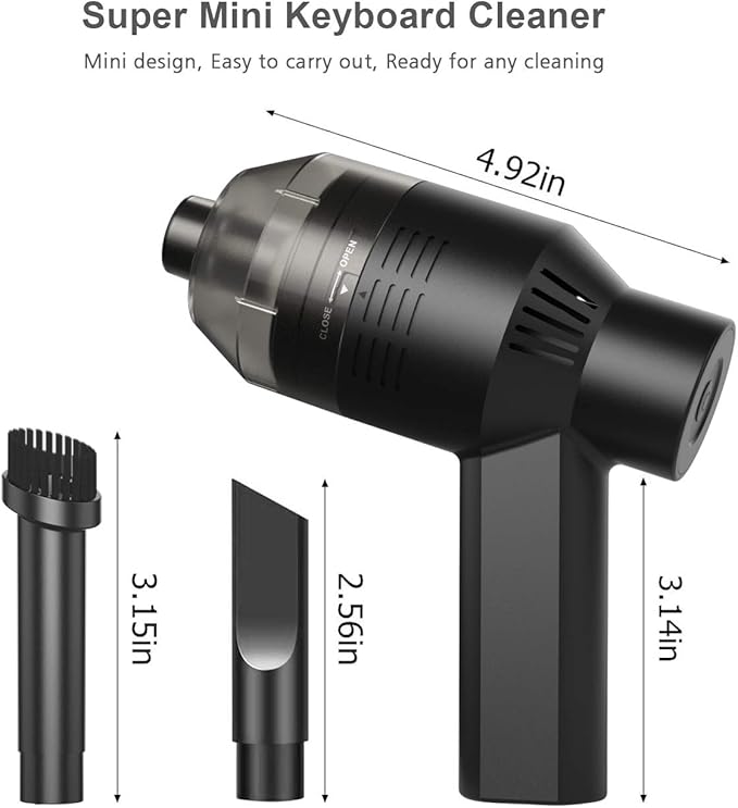 HONKYOB [Upgrade] Mini Vacuum Cordless Vacuum Keyboard Cleaner Rechargeable,for Cleaning Dust,Hair,Crumbs,Eraser Scrap,Laptop,Pet House,Sewing Machine